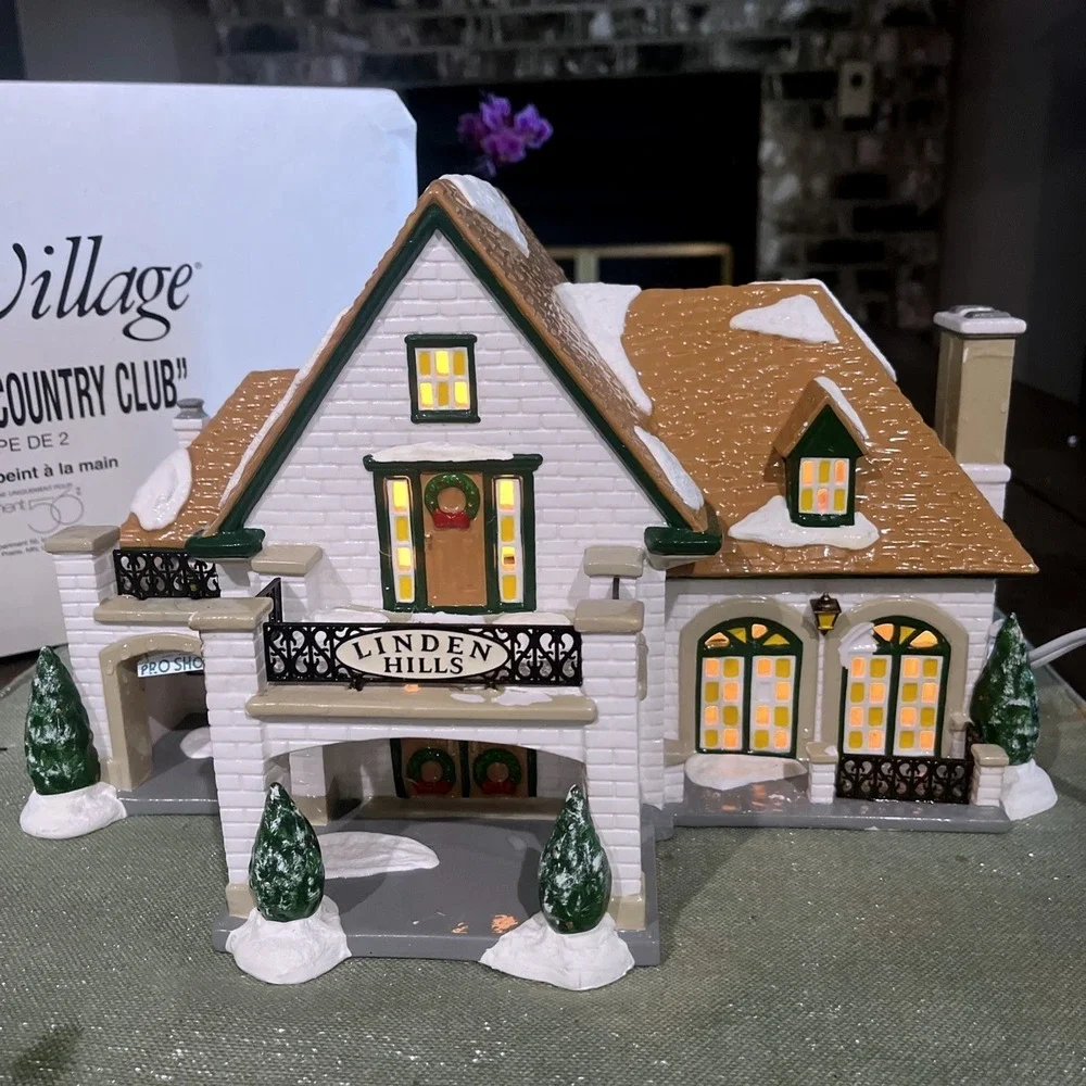 1997 Deptartment 56 Snow Village -  Linden Hills Country Club - With Bonus Golf*